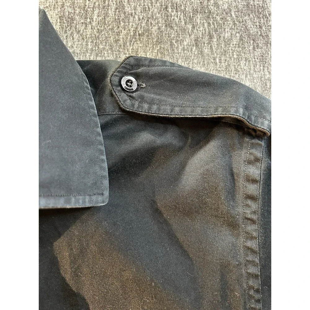 Gucci by Tom Ford Black Vintage Military Classic Button Up Shirt Men’s Size 42
